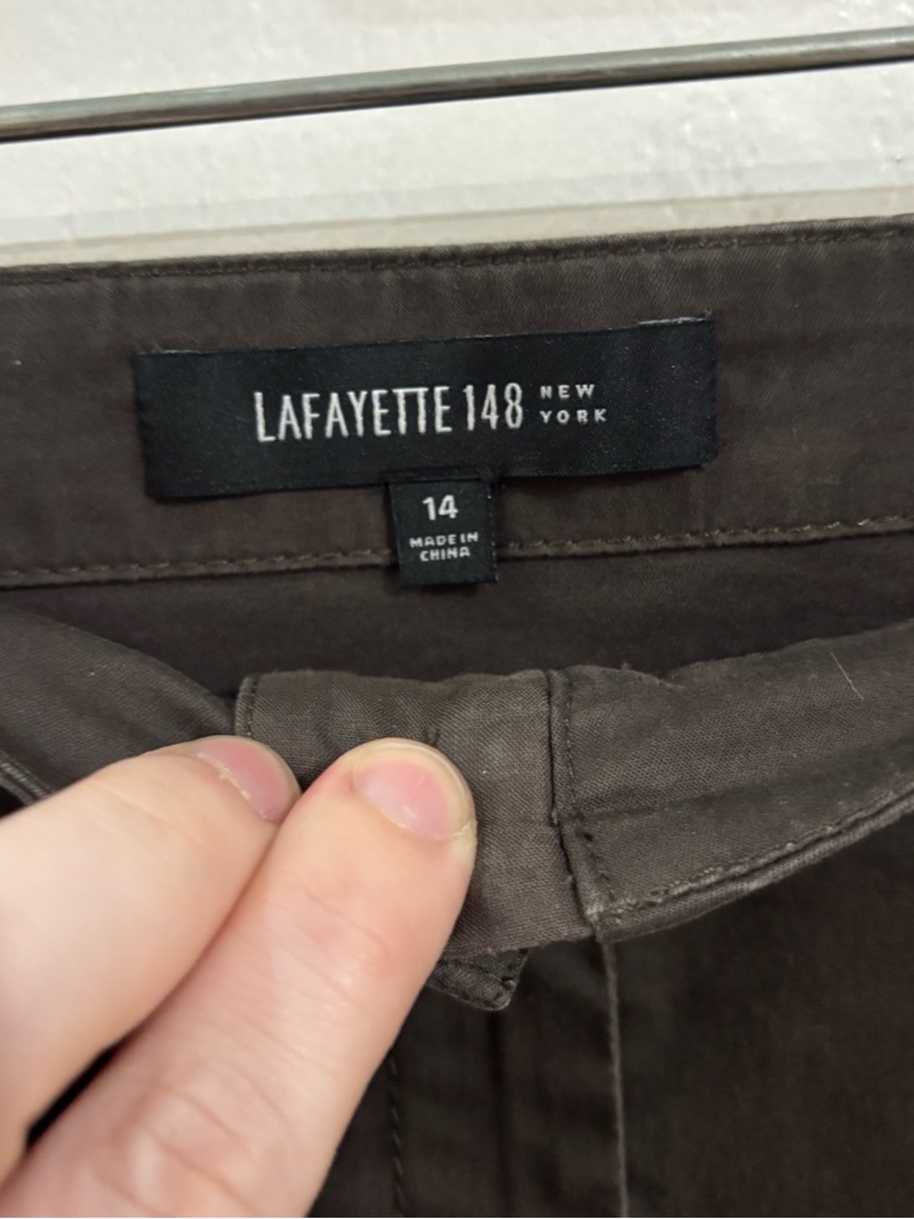 Lafayette 148 New York Cotton-Stretch Knee-Length Skirt - Picture 3 of 6